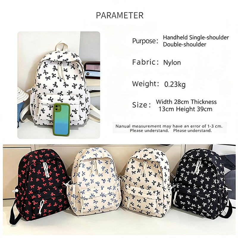 Sac à dos mignon à imprimé nœu - School Backpack Teen avis et prix