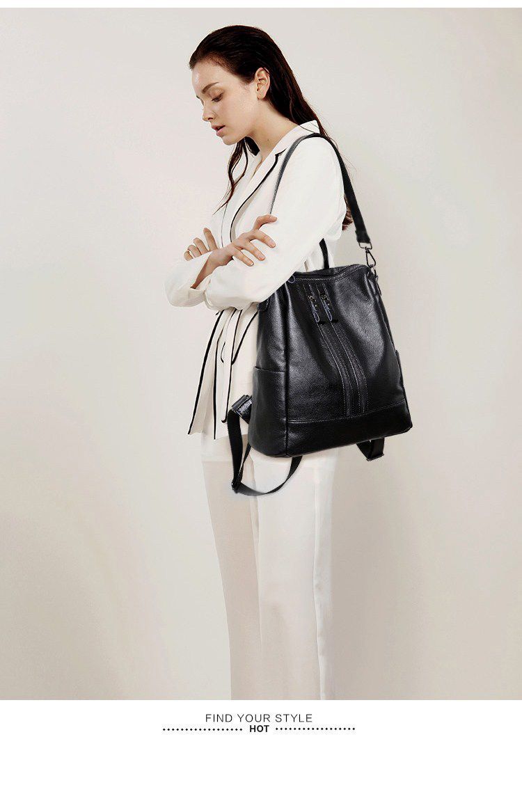 Sac à dos d'école en cuir soup - Fashion Backpack Women avis et prix