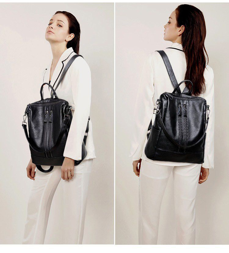 Sac à dos d'école en cuir soup - Fashion Backpack Women avis et prix