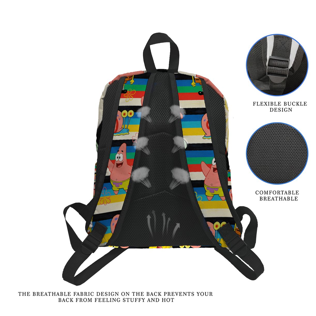Sac à dos à imprimé rayé Bob l - School Backpack Teen avis et prix