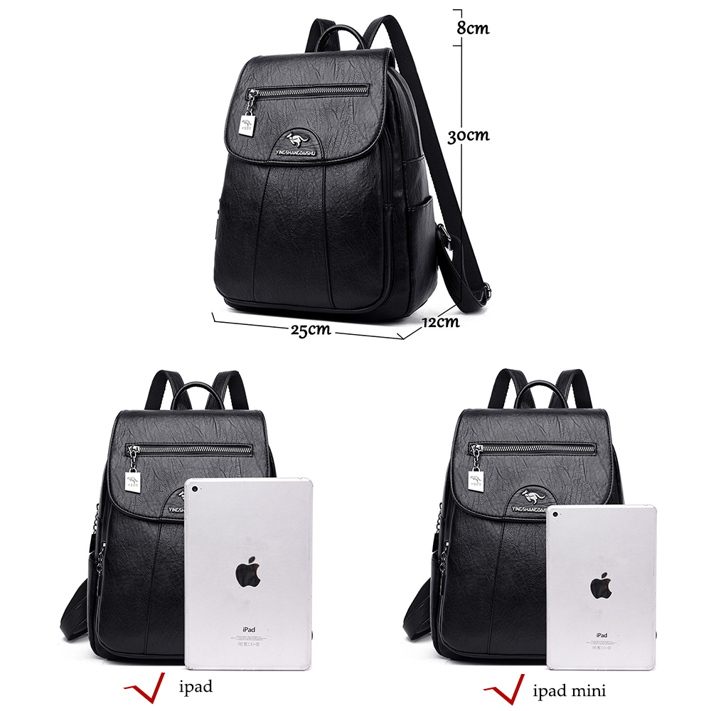 Sac à dos en cuir souple pour  - Fashion Backpack Women avis et prix